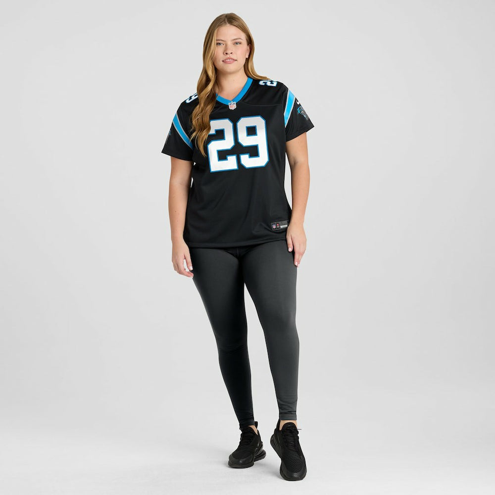 Akayleb Evans Carolina Panthers Women's Team Game Jersey - Black Jerseys