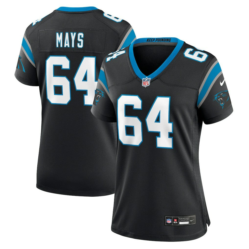 Cade Mays Carolina Panthers Women's Team Game Jersey - Black Jerseys