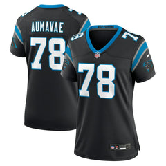 Popo Aumavae Carolina Panthers Women's Team Game Jersey - Black Jerseys