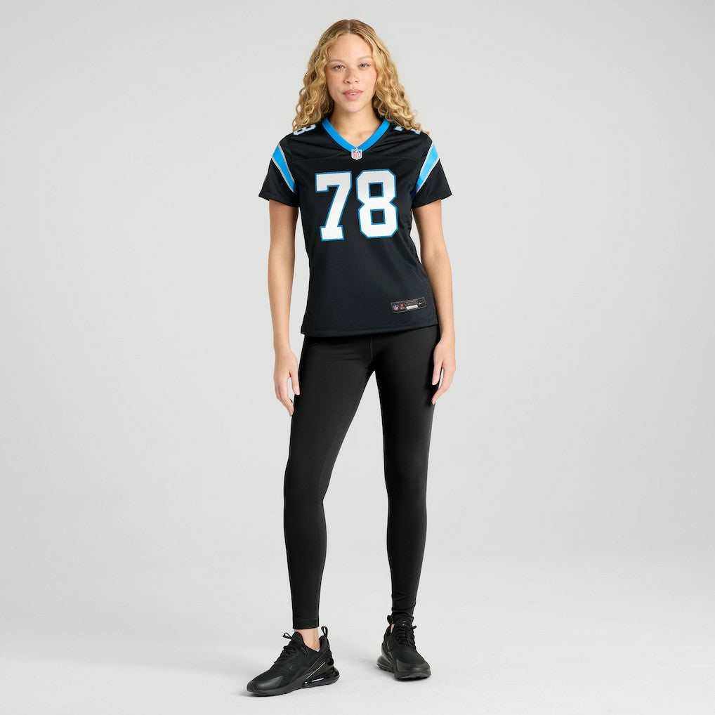 Popo Aumavae Carolina Panthers Women's Team Game Jersey - Black Jerseys