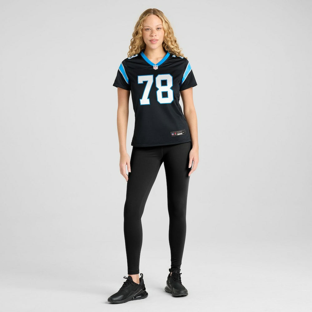 Popo Aumavae Carolina Panthers Women's Team Game Jersey - Black Jerseys