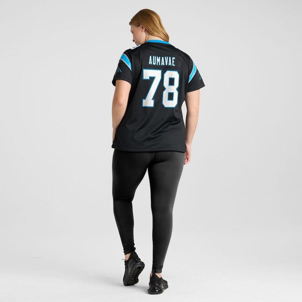 Popo Aumavae Carolina Panthers Women's Team Game Jersey - Black Jerseys