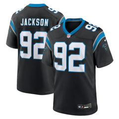 Cam Jackson Carolina Panthers Team Game Jersey - Black Jerseys