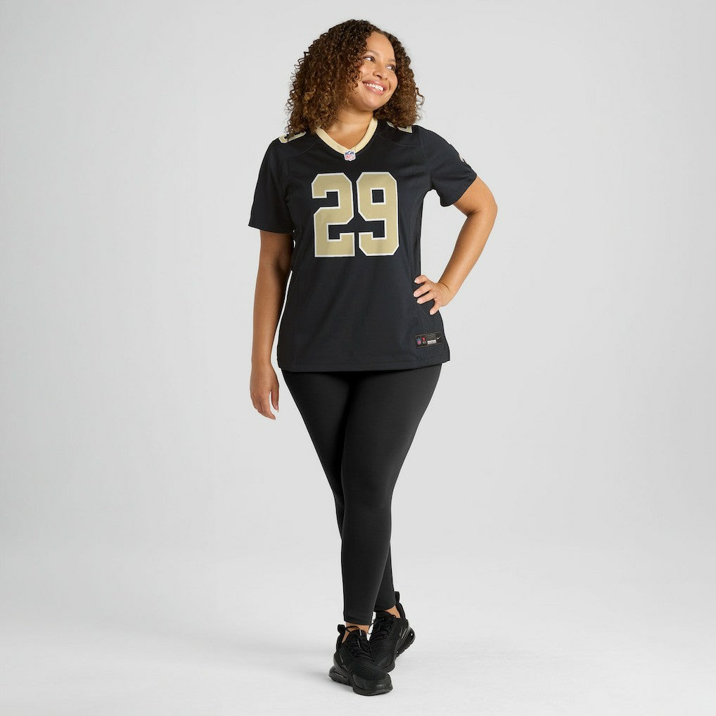 Quincy Riley New Orleans Saints Women's Team Game Jersey - Black Jerseys