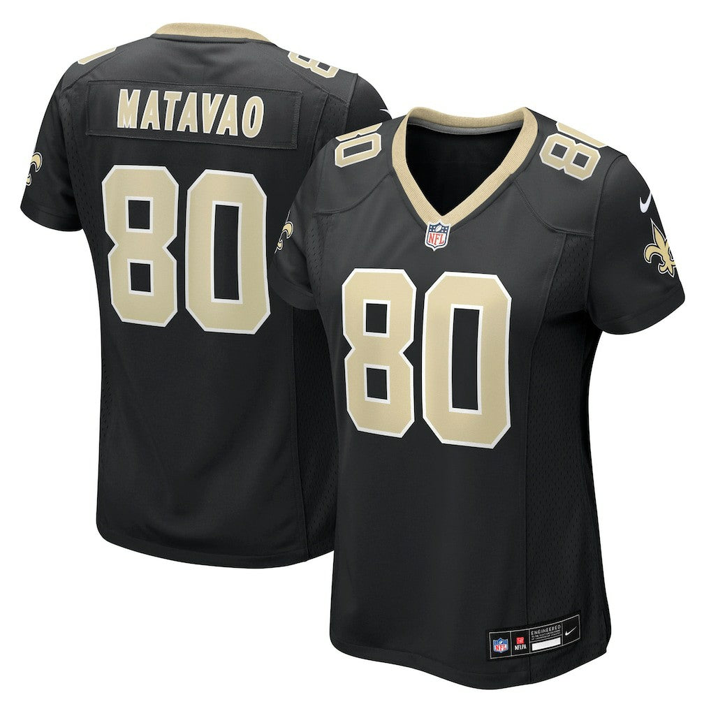 Moliki Matavao New Orleans Saints Women's Team Game Jersey - Black Jerseys