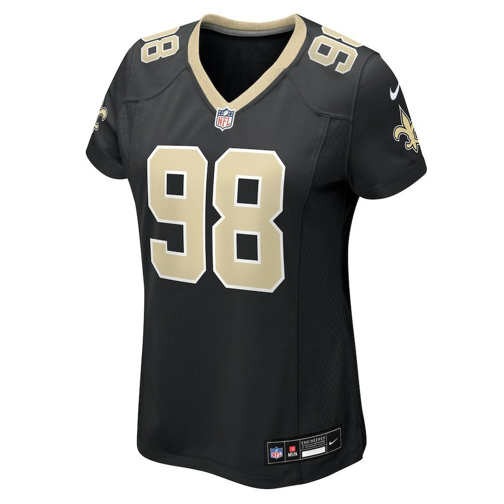 Jonathan Bullard New Orleans Saints Women's Team Game Jersey - Black Jerseys