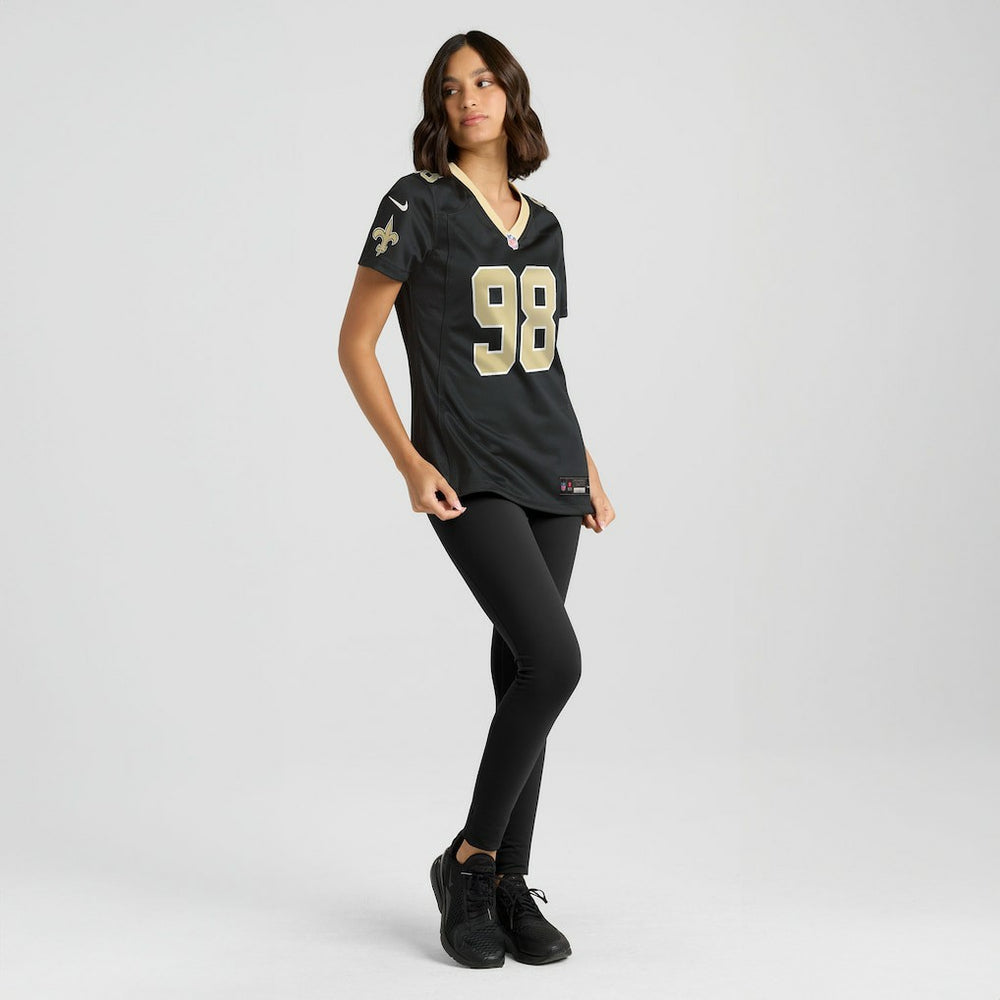 Jonathan Bullard New Orleans Saints Women's Team Game Jersey - Black Jerseys