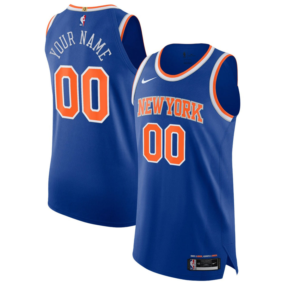 New York Knicks Authentic Custom Jersey Icon Edition Blue - Nike outlet