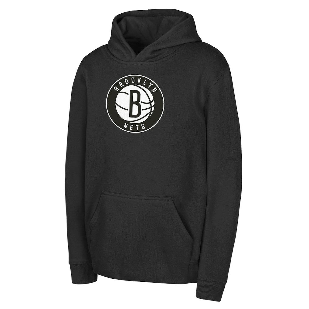 Brooklyn Nets Outerstuff Youth Logo Fleece Hoodie Black