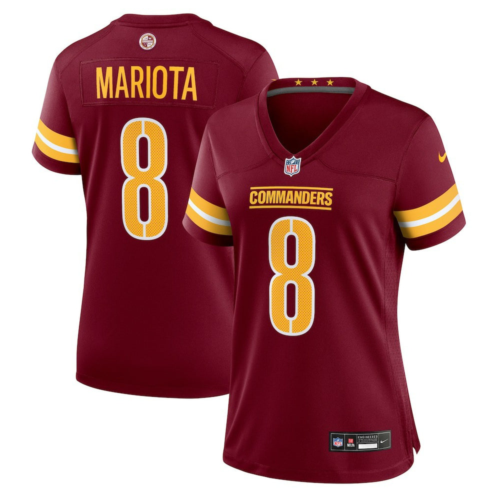 Marcus Mariota Washington Commanders Women's Team Game Jersey - Burgundy Jerseys