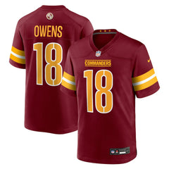 Tyler Owens Washington Commanders Team Game Jersey - Burgundy Jerseys