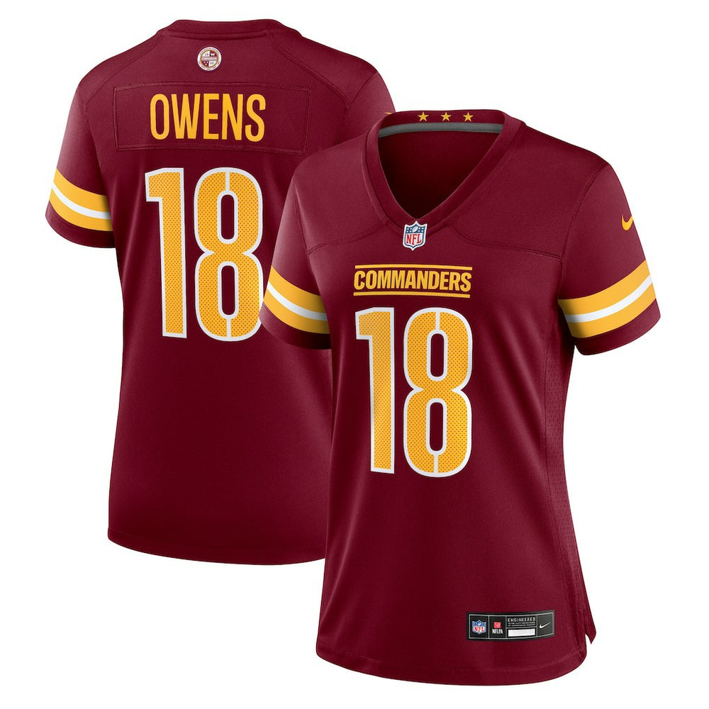 Tyler Owens Washington Commanders Women's Team Game Jersey - Burgundy Jerseys