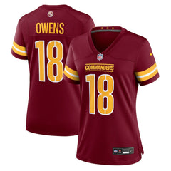 Tyler Owens Washington Commanders Women's Team Game Jersey - Burgundy Jerseys