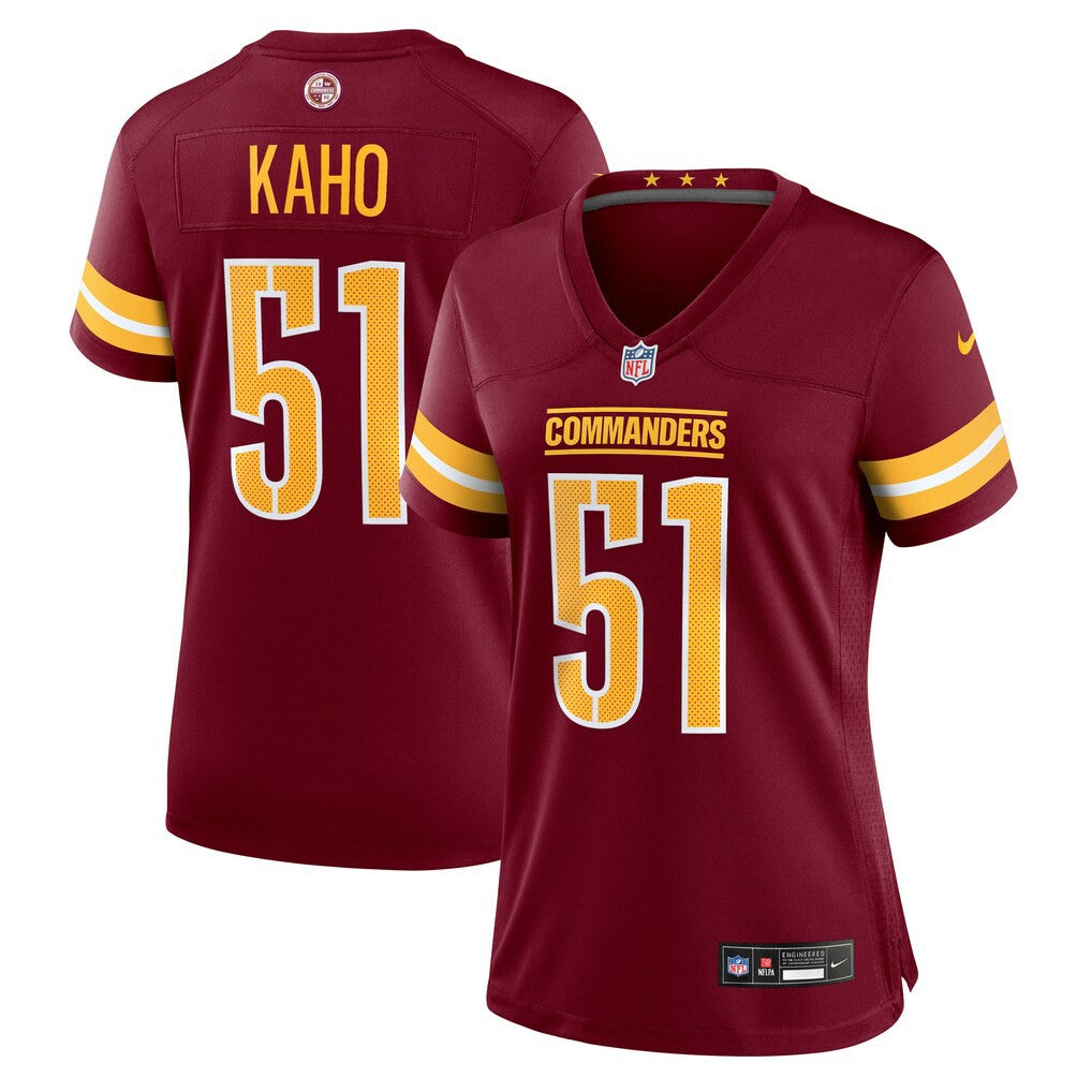 Ale Kaho Washington Commanders Women's Team Game Jersey - Burgundy Jerseys