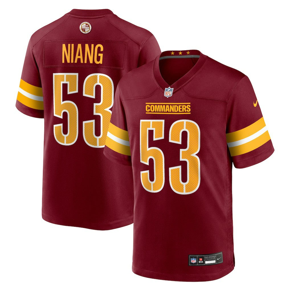 Lucas Niang Washington Commanders Team Game Jersey - Burgundy Jerseys