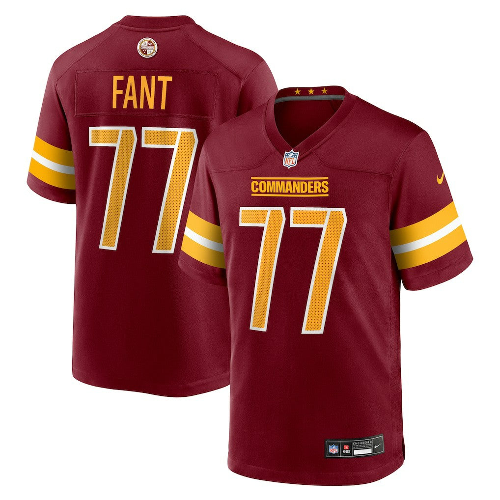 George Fant Washington Commanders Team Game Jersey - Burgundy Jerseys