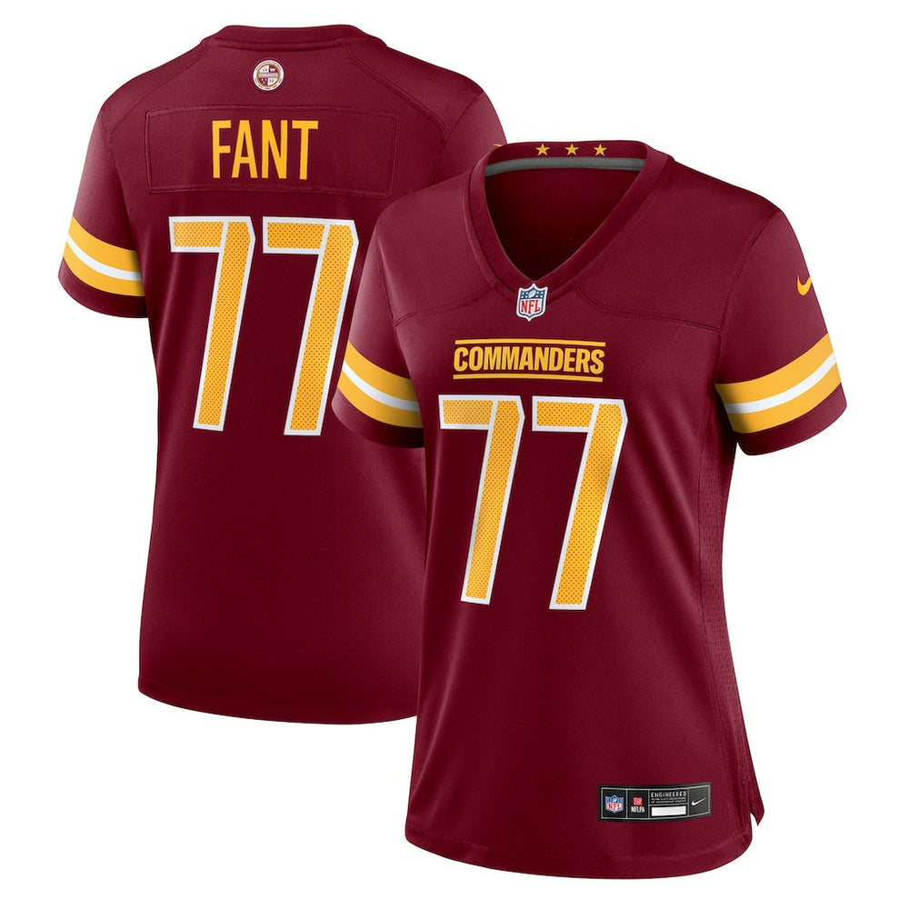 George Fant Washington Commanders Women's Team Game Jersey - Burgundy Jerseys