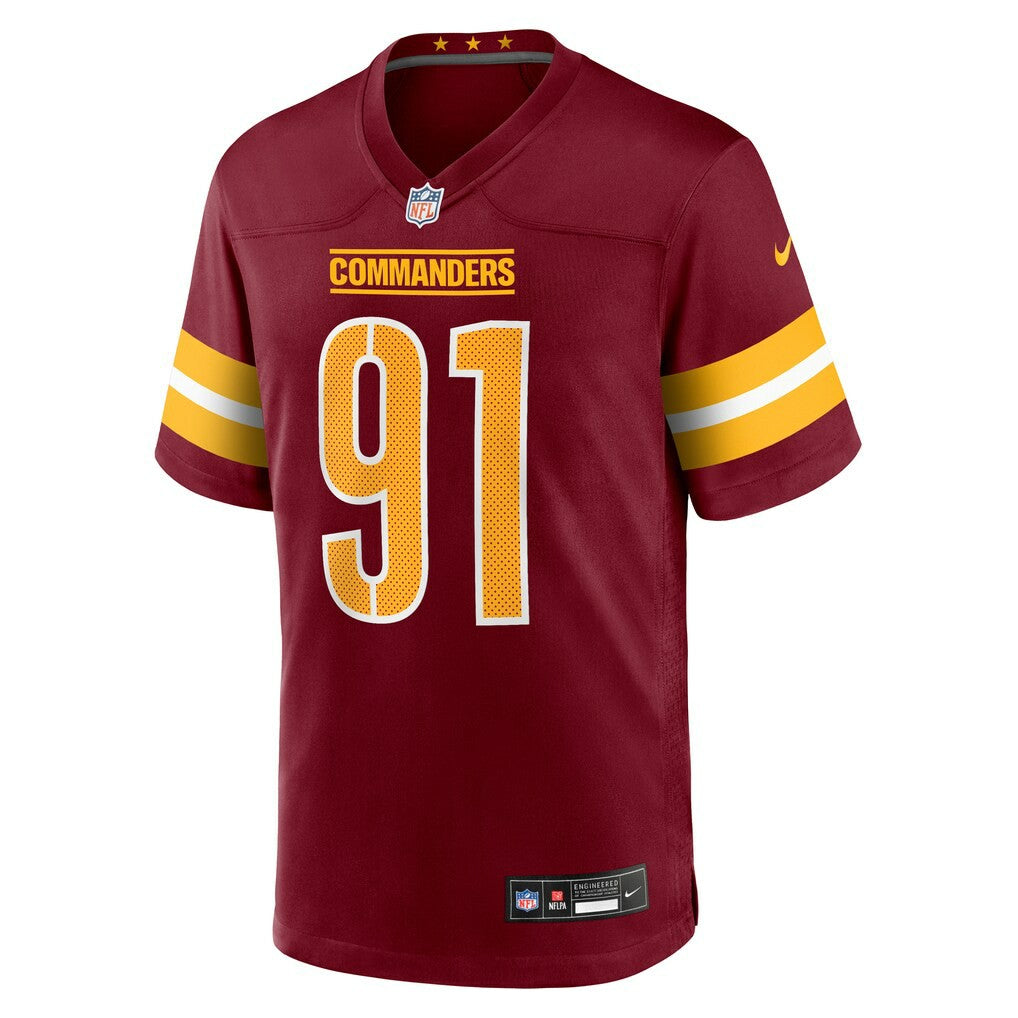 Deatrich Wise Jr. Washington Commanders Team Game Jersey - Burgundy Jerseys