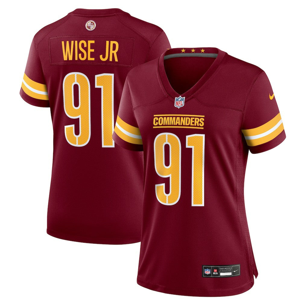 Deatrich Wise Jr. Washington Commanders Women's Team Game Jersey - Burgundy Jerseys