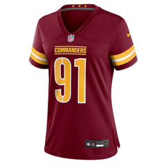 Deatrich Wise Jr. Washington Commanders Women's Team Game Jersey - Burgundy Jerseys