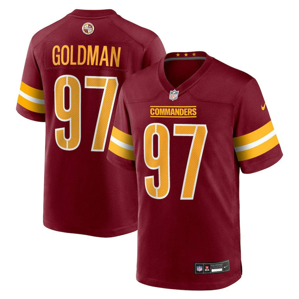 Eddie Goldman Washington Commanders Team Game Jersey - Burgundy Jerseys