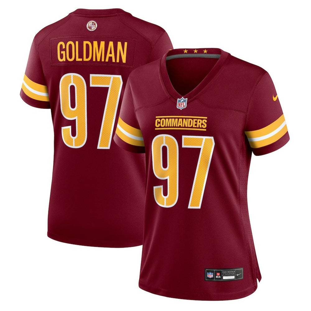 Eddie Goldman Washington Commanders Women's Team Game Jersey - Burgundy Jerseys