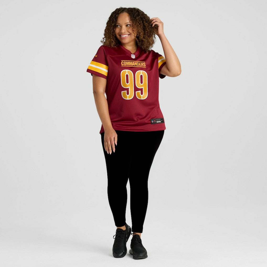 Javon Kinlaw Washington Commanders Women's Team Game Jersey - Burgundy Jerseys
