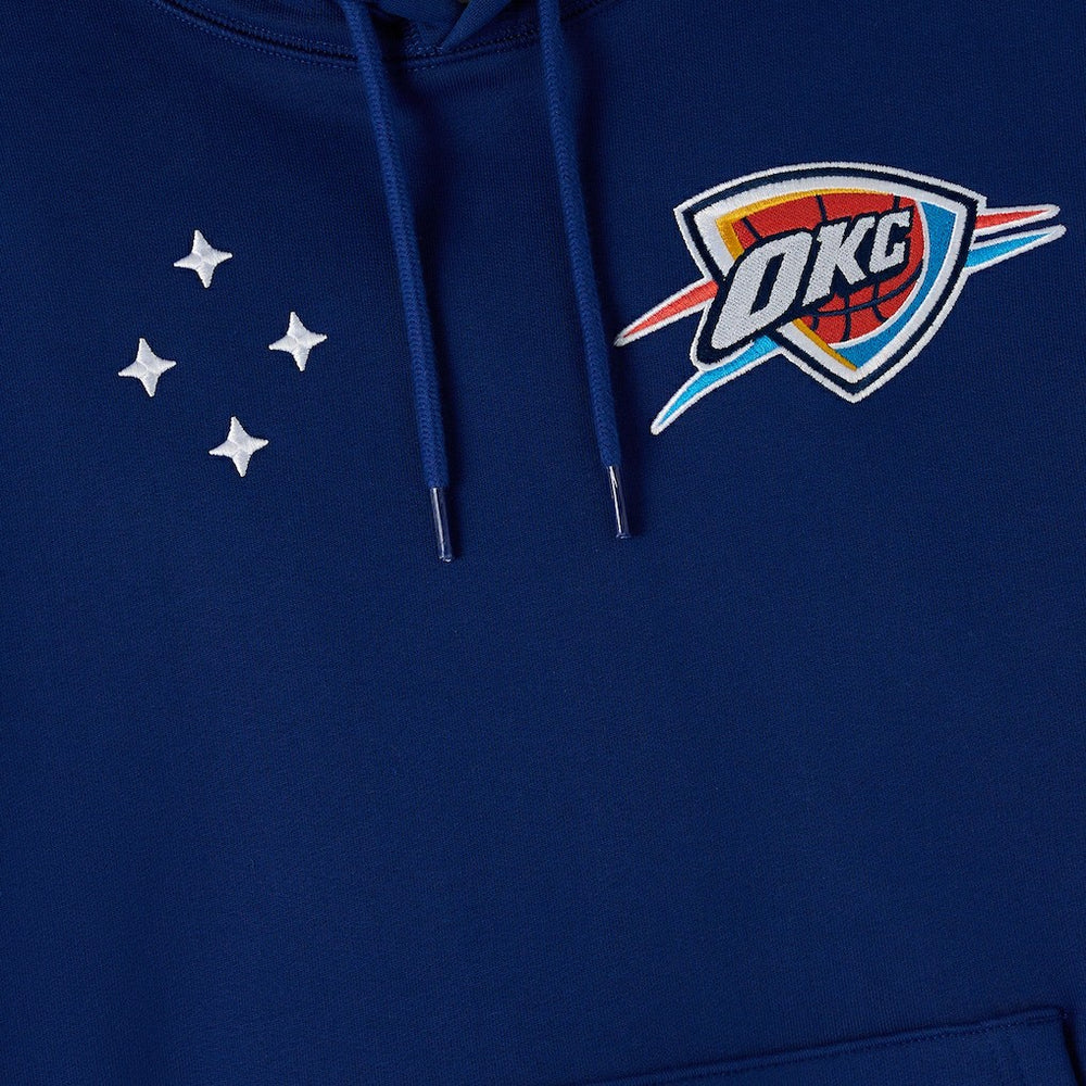 Oklahoma City Thunder OVO x NBA Fleece Hoodie Blue