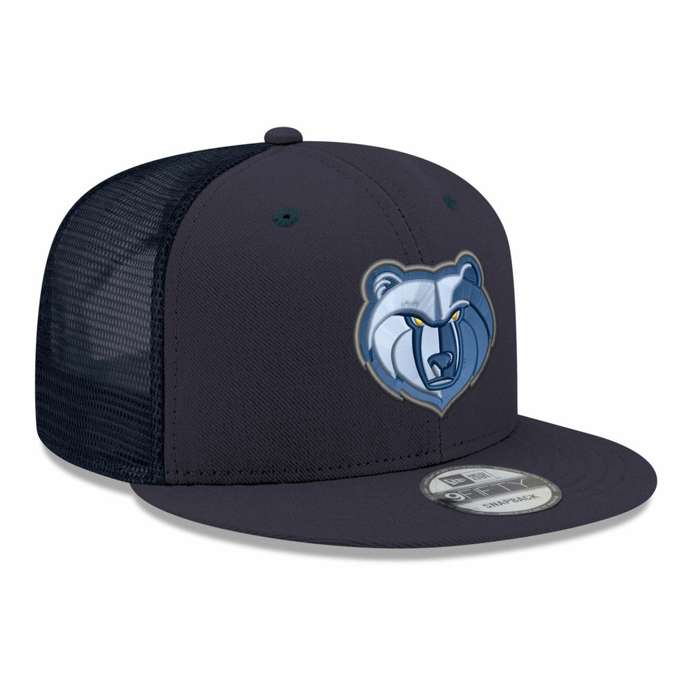 Memphis Grizzlies Core Logo Meshback 9FIFTY Snapback Hat Navy - New Era