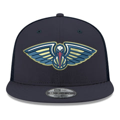 New Orleans Pelicans Core Logo Meshback 9FIFTY Snapback Hat Navy - New Era outlet