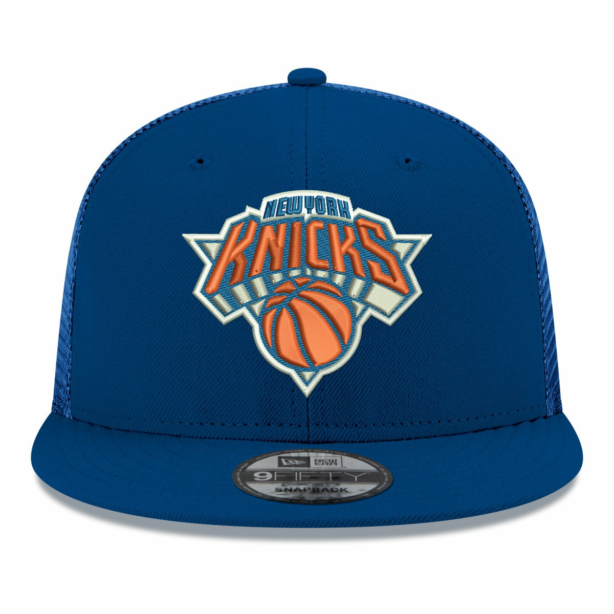 New York Knicks Core Logo Meshback 9FIFTY Snapback Hat Blue - New Era