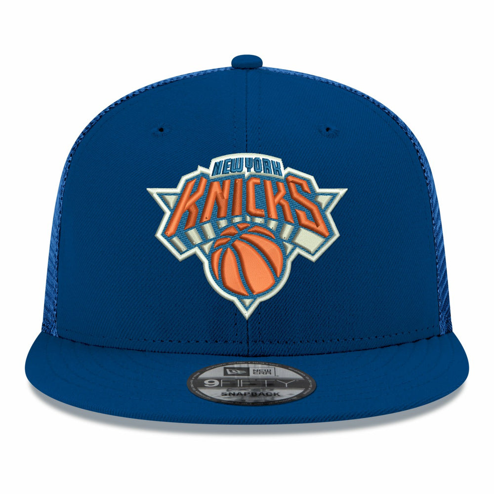 New York Knicks Core Logo Meshback 9FIFTY Snapback Hat Blue - New Era
