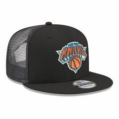 New York Knicks Core Logo Meshback 9FIFTY Snapback Hat Black - New Era
