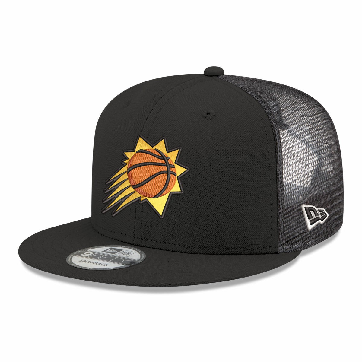 Phoenix Suns Core Logo Meshback 9FIFTY Snapback Hat Black - New Era