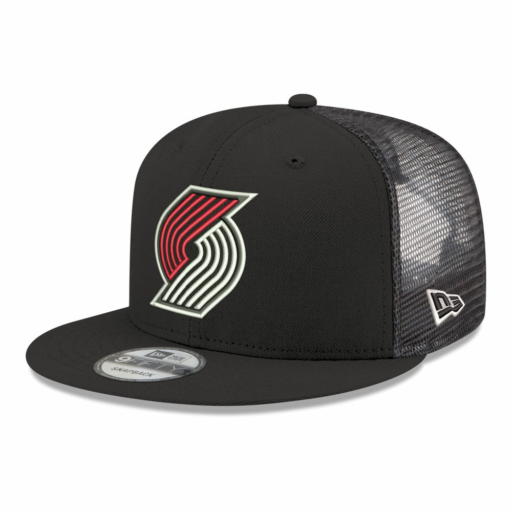 Portland Trail Blazers Core Logo Meshback 9FIFTY Snapback Hat Black - New Era