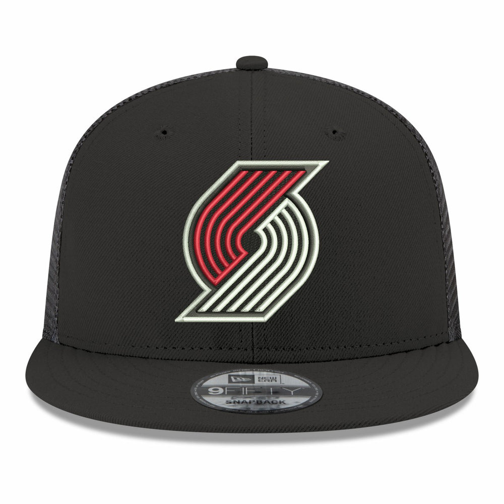 Portland Trail Blazers Core Logo Meshback 9FIFTY Snapback Hat Black - New Era