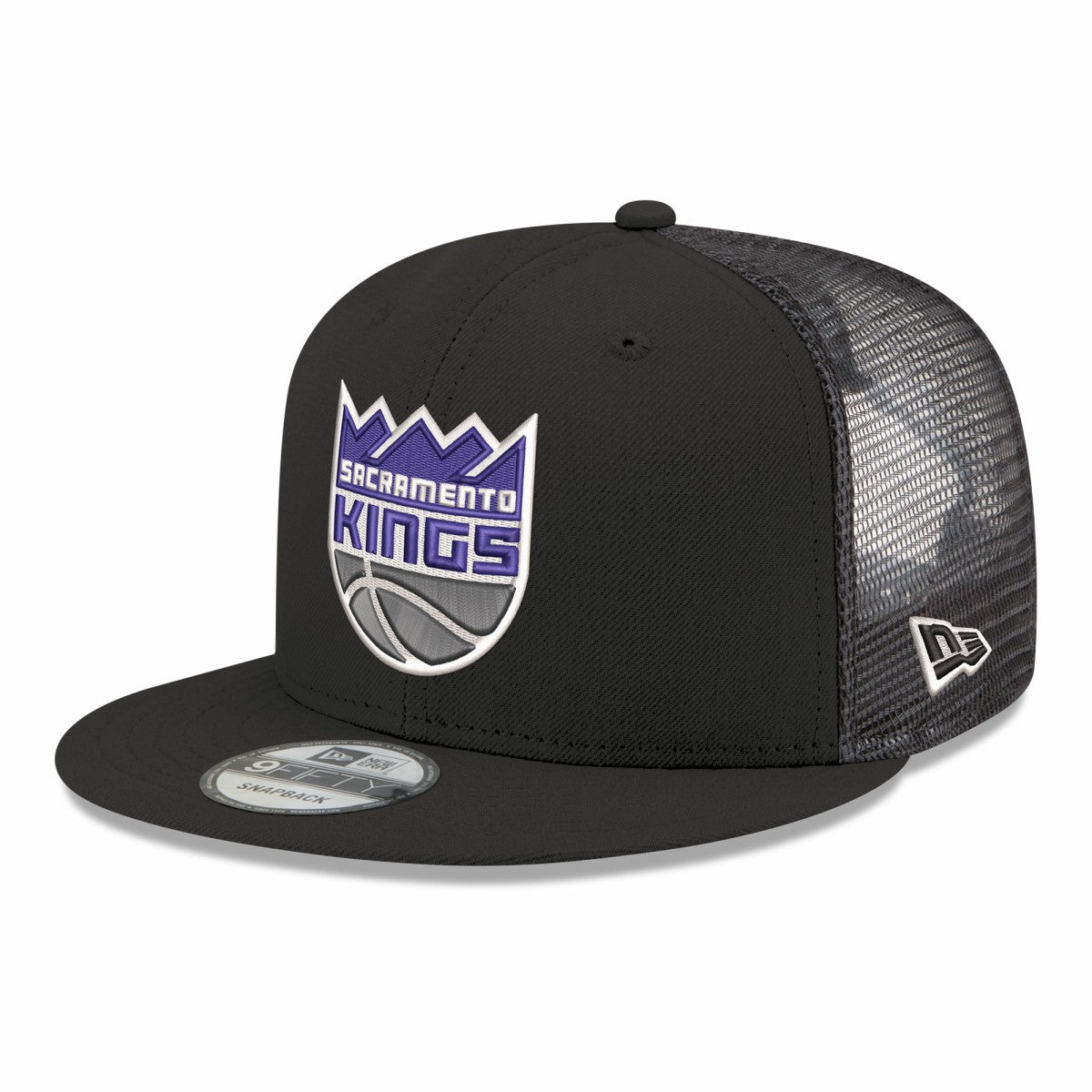 Sacramento Kings Core Logo Meshback 9FIFTY Snapback Hat Black - New Era