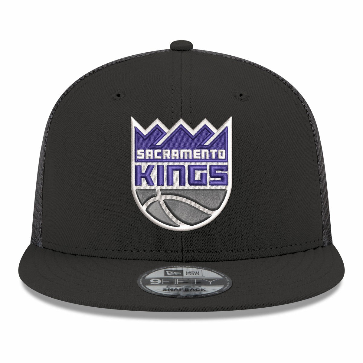 Sacramento Kings Core Logo Meshback 9FIFTY Snapback Hat Black - New Era