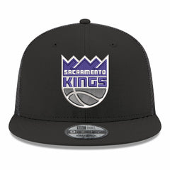 Sacramento Kings Core Logo Meshback 9FIFTY Snapback Hat Black - New Era