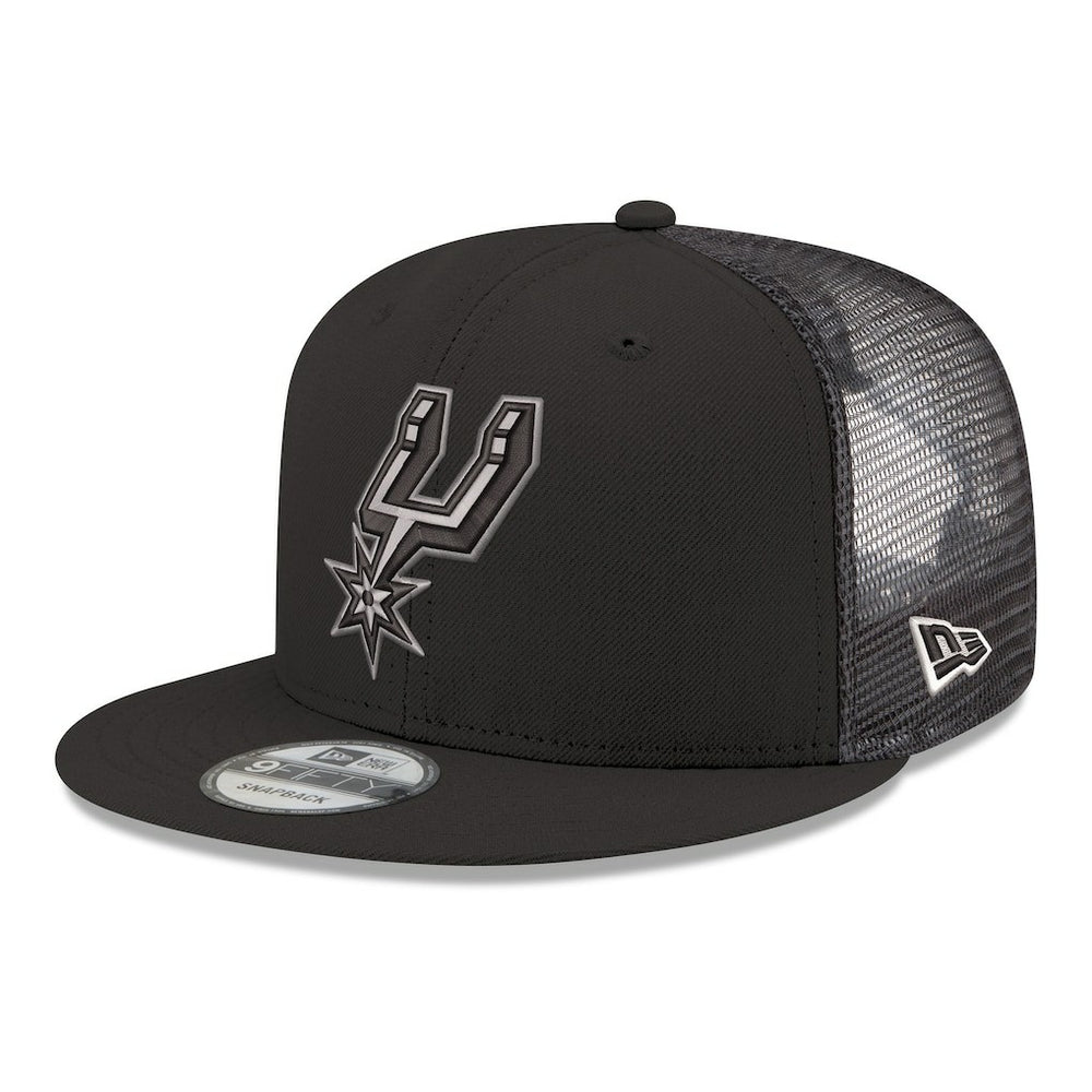 San Antonio Spurs Core Logo Meshback 9FIFTY Snapback Hat Black - New Era