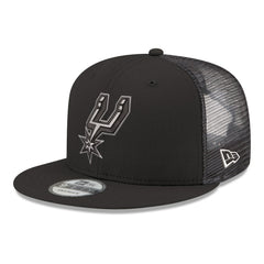 San Antonio Spurs Core Logo Meshback 9FIFTY Snapback Hat Black - New Era