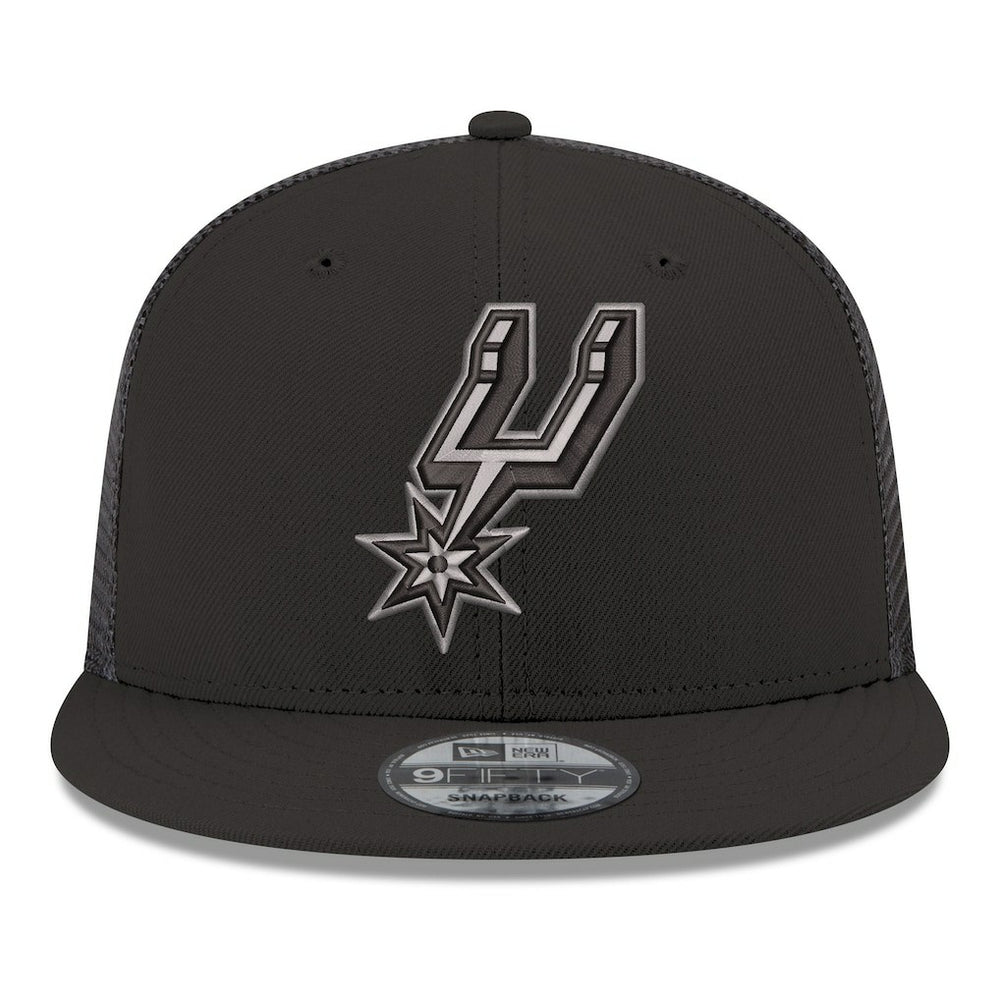 San Antonio Spurs Core Logo Meshback 9FIFTY Snapback Hat Black - New Era