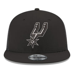 San Antonio Spurs Core Logo Meshback 9FIFTY Snapback Hat Black - New Era
