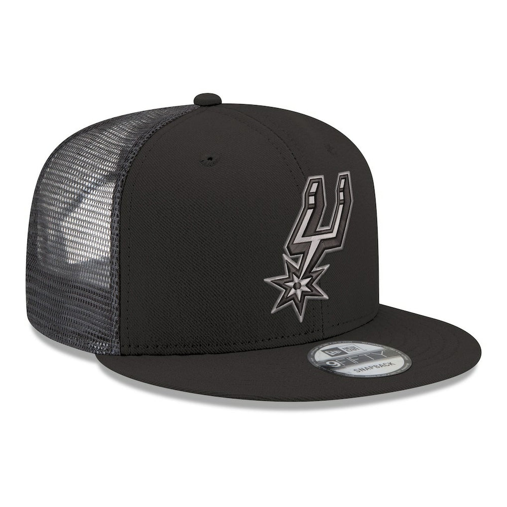 San Antonio Spurs Core Logo Meshback 9FIFTY Snapback Hat Black - New Era