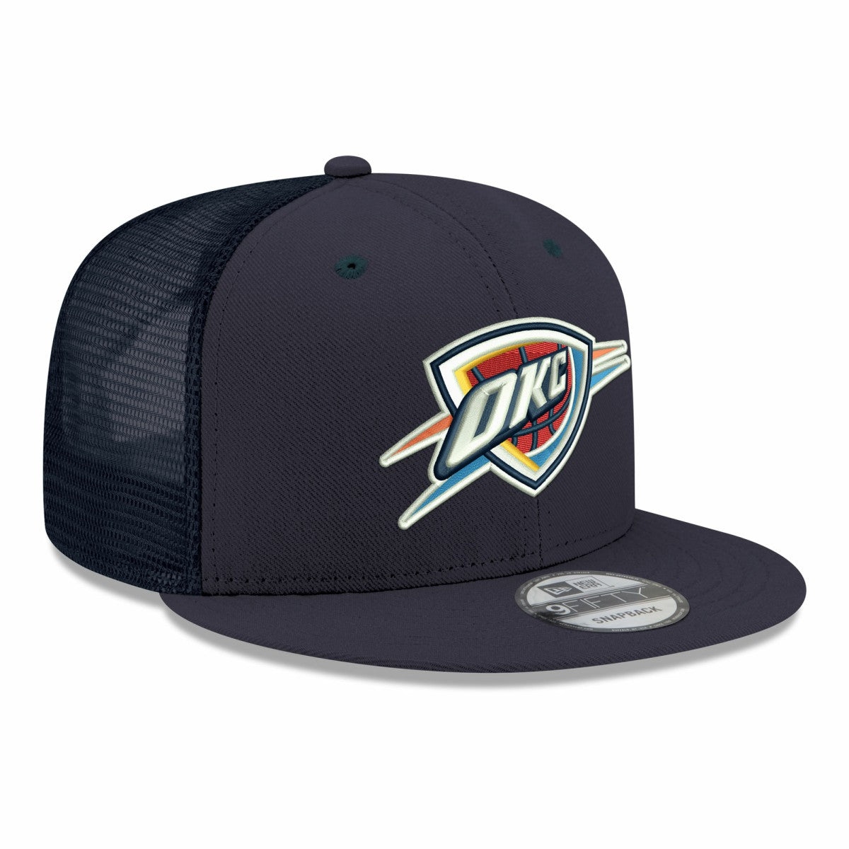 Oklahoma City Thunder Core Logo Meshback 9FIFTY Snapback Hat Navy - New Era