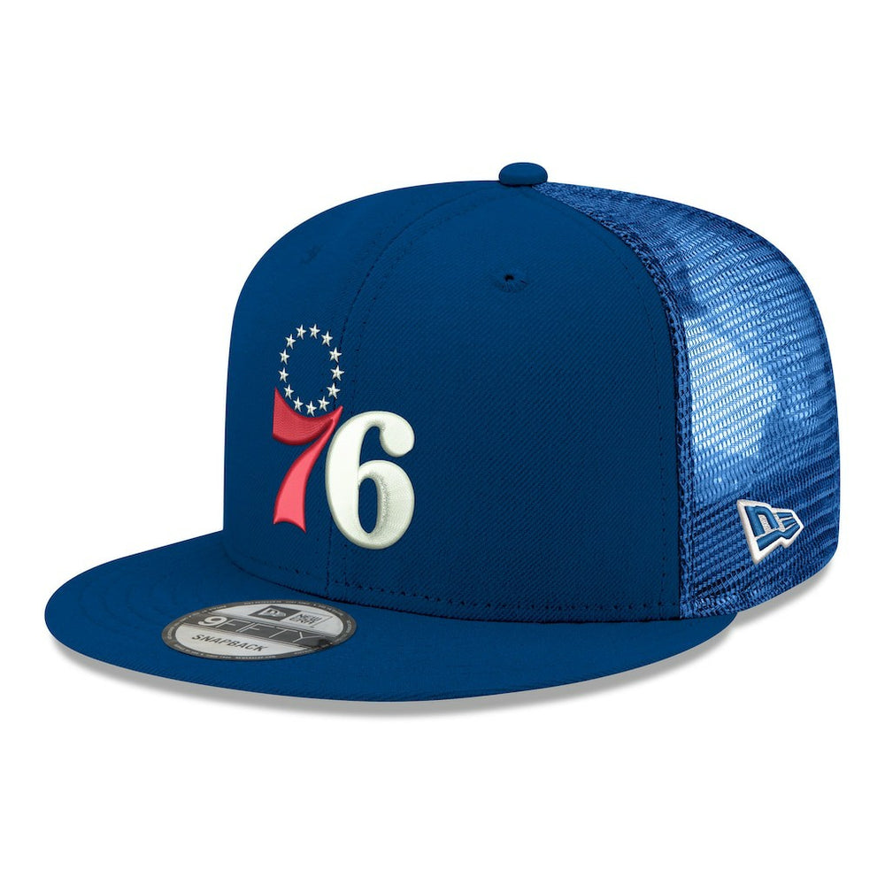 Philadelphia 76ers Core Logo Meshback 9FIFTY Snapback Hat Royal - New Era