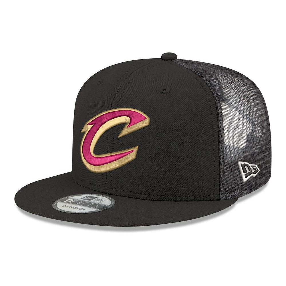 Cleveland Cavaliers Core Logo Meshback 9FIFTY Snapback Hat Black - New Era outlet