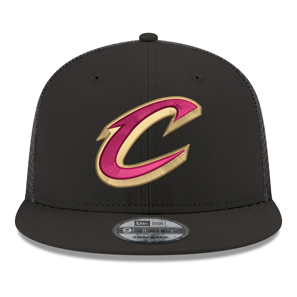 Cleveland Cavaliers Core Logo Meshback 9FIFTY Snapback Hat Black - New Era outlet