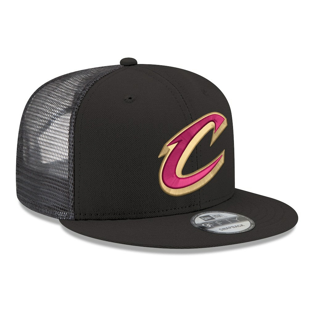 Cleveland Cavaliers Core Logo Meshback 9FIFTY Snapback Hat Black - New Era outlet
