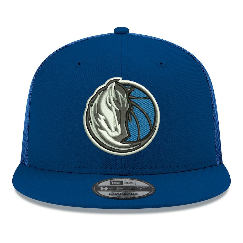 Dallas Mavericks Core Logo Meshback 9FIFTY Snapback Hat Navy - New Era